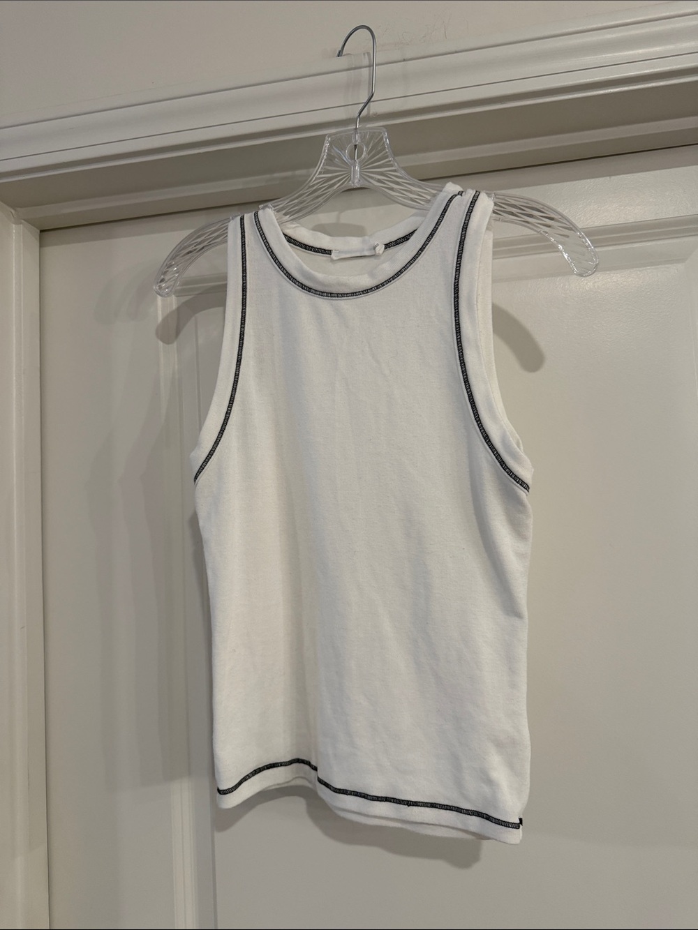 Lush White Top with Black Trim